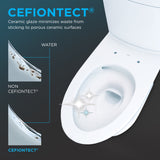 TOTO MW6424736CEFGA#01 WASHLET+ Nexus One-Piece Toilet with Auto Flush S7A Bidet Seat, Cotton White