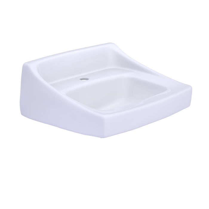 TOTO Commercial Wall-Mount Bathroom Sink for Single Hole Faucets, Cotton White - LT307#01