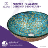 ANZZI LS-AZ209 Chrona Series Vessel Sink in Gold/Cyan Mix