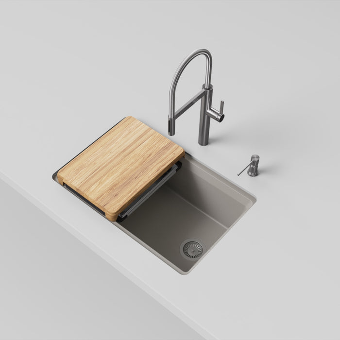 Blanco 443307 Inteos SILGRANIT 30" Single Bowl Undermount Workstation Kitchen Sink - Truffle