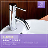 ANZZI L-AZ030 Bravo Series Single Hole Single-Handle Low-Arc Bathroom Faucet in Polished Chrome