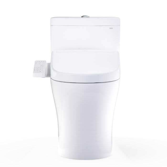 TOTO MW6463346CEMFGN#01 Aquia IV One-Piece Elongated Dual Flush Universal Height Toilet with Washlet S2 Bidet Seat