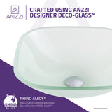 ANZZI LS-AZ8125 Victor Series Deco-Glass Vessel Sink in Lustrous Frosted Finish