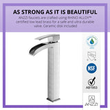 ANZZI L-AZ097BN Key Series Single Hole Single-Handle Vessel Bathroom Faucet in Brushed Nickel