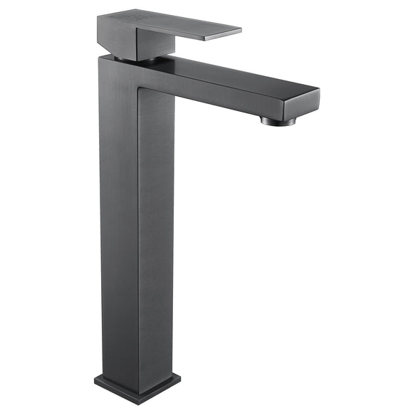 Enti Series Single Hole Single-Handle Vessel Bathroom Faucet in Gun Metal