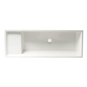 ALFI Brand AB39TR 39" White Above Mount Fireclay Bathroom Trough Sink