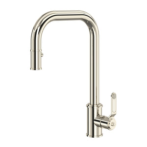 Rohl U.4546HT-PN-2 Perrin and Rowe Armstrong Pull-Down Kitchen Faucet with U-Spout