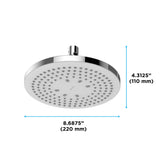 TOTO TBW01003U1#PN G Series Single Spray 8.5" Round Showerhead with Comfort Wave Polished Nickel