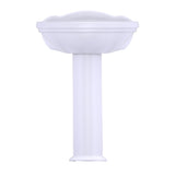 TOTO LPT754#01 Whitney Oval Pedestal Bathroom Sink for Single Hole Faucets, Cotton White