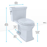 TOTO MS814224CUFG#12 Promenade II 1G One-Piece Elongated Universal Height Toilet, Sedona Beige