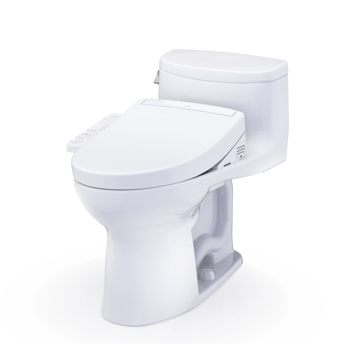 TOTO MW6343346CEFG#01 Supreme II One-Piece Elongated Universal Height Toilet with Washlet+ S2 Bidet Seat