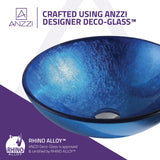 ANZZI LS-AZ027 Clavier Series Vessel Sink in Lustrous Blue