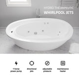 ANZZI FT-AZ202 Leni 5.9 ft. Jetted Whirlpool Tub with Reversible Drain in White