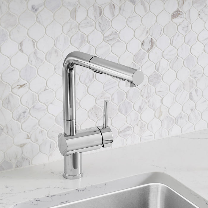 Blanco 526365 Linus Low Arc Pull-Out Dual-Spray Kitchen Faucet - Chrome