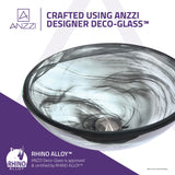 ANZZI LS-AZ054 Mezzo Series Vessel Sink with Pop-Up Drain in Slumber Wisp