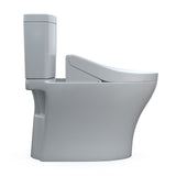 TOTO MW4463084CEMFGN#01 Aquia IV Two-Piece Elongated Universal Height Dual Flush Toilet and WASHLET C5 Bidet Seat