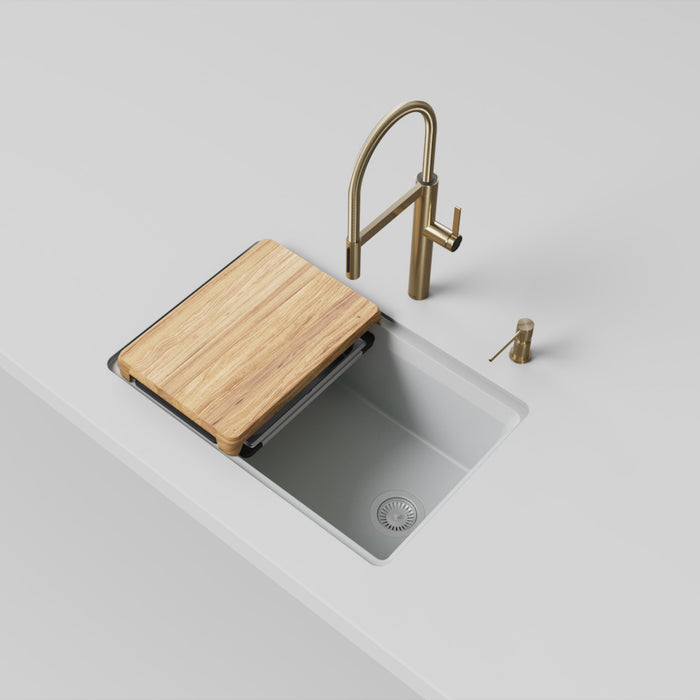 Blanco 443306 Inteos SILGRANIT 30" Single Bowl Undermount Workstation Kitchen Sink - White