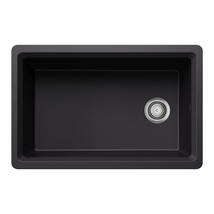 Blanco 443303 Inteos SILGRANIT 30" Single Bowl Undermount Workstation Kitchen Sink - Coal Black