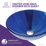 ANZZI LS-AZ051 Meno Series Deco-Glass Vessel Sink in Lustrous Blue