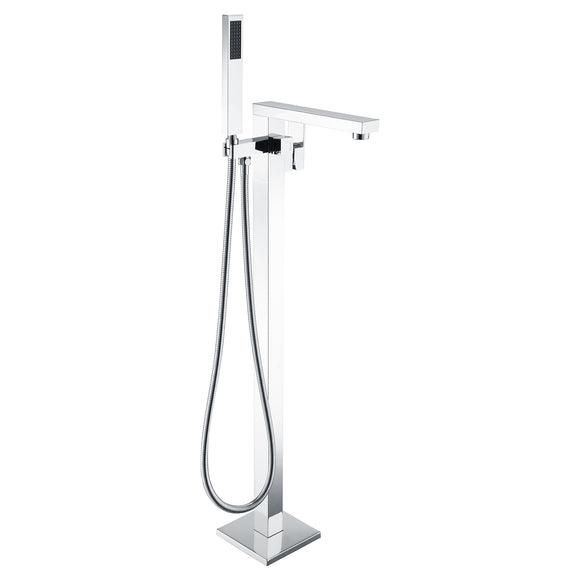 Khone 2-Handle Claw Foot Tub Faucet with Hand Shower in Polished Chrome