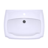 TOTO LPT970#01 Guinevere 27-1/8" x 19-7/8" Pedestal Bathroom Sink for Single Hole Faucets, Cotton White