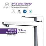 ANZZI L-AZ102 Valor Single Hole Single-Handle Bathroom Faucet in Polished Chrome