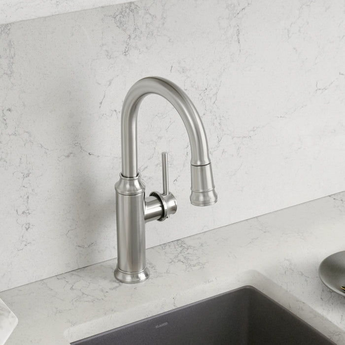 Blanco 442513 Empressa Pull-Down Bar Faucet - PVD Steel