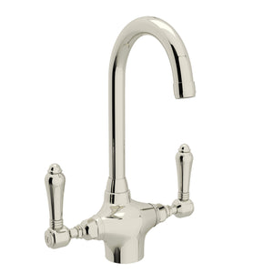 House of Rohl A1667LMPN-2 San Julio Single Hole C-Spout Bar and Food Prep Faucet