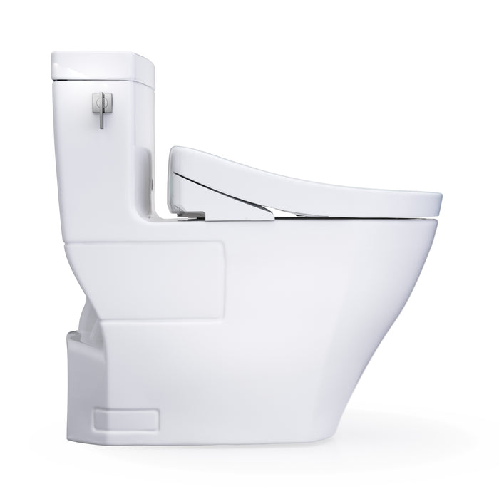 TOTO MW6243446CEFG#01 Legato One-Piece Elongated Universal Height Toilet with Washlet S5 Bidet Seat