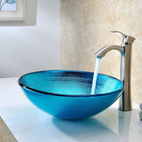 ANZZI LS-AZ045 Enti Series Deco-Glass Vessel Sink in Lustrous Blue