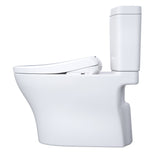 TOTO MW4464736CEMFGN#01 WASHLET+ Aquia IV Two-Piece Dual Flush Toilet with S7A Bidet Seat, Cotton White