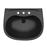 TOTO LHT242.8#51 Prominence Oval Wall-Mount Bathroom Sink and Shroud for 8" Center Faucets, Ebony