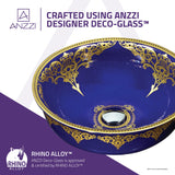 ANZZI LS-AZ187 Scepter Series Vessel Sink in Royal Blue