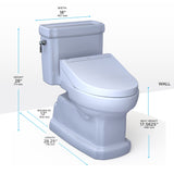 TOTO MW9743084CEFG#01 WASHLET+ Eco Guinevere 1.28 GPF Toilet with C5 Bidet Seat, Cotton White