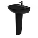 TOTO LPT241#51 Supreme Oval Pedestal Bathroom Sink for Single Hole Faucets, Ebony
