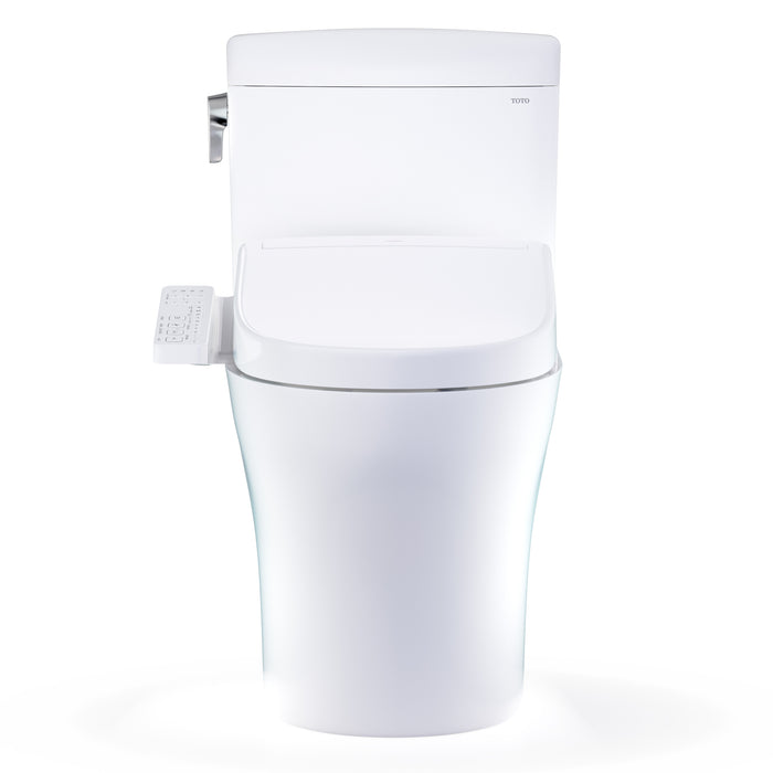 TOTO MW4363346CEMFGN#01 Washlet+ Aquia IV Cube Elongated Dual Flush Universal Height Toilet with S2 Bidet Seat