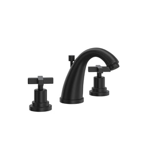 House of Rohl A1208XMMB-2 Lombardia C-Spout Widespread Bathroom Faucet