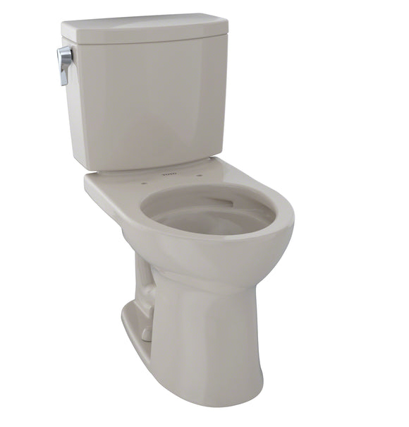 TOTO Drake II 1G Two-Piece Round 1.0 GPF Universal Height Toilet with CEFIONTECT, Bone - CST453CUFG#03
