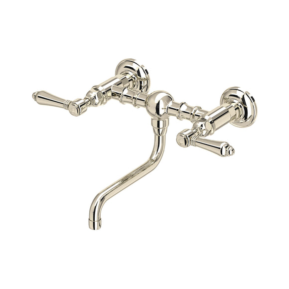 House of Rohl A1405/44LMPN-2 Acqui Wall Mount Bridge Bathroom Faucet