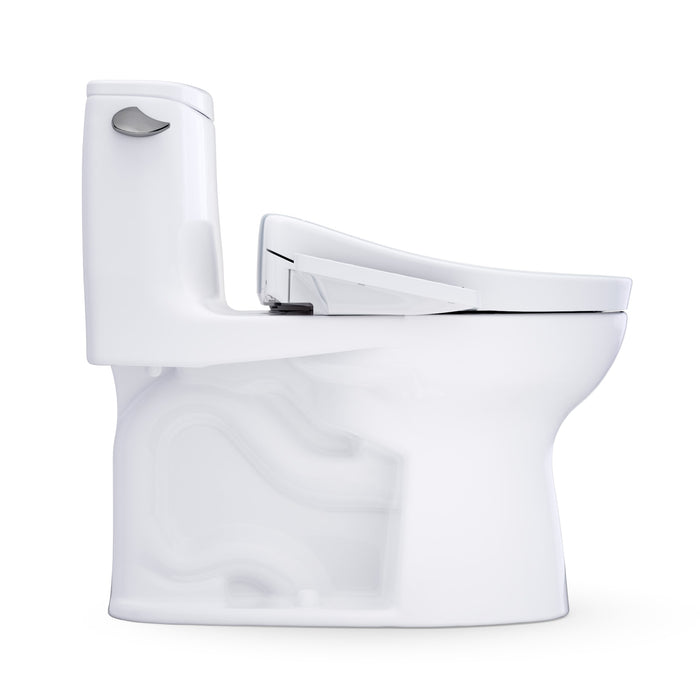 TOTO MW6083346CEFG#01 UltraMax WASHLET+ S2 One-Piece Elongated 1.28 GPF Universal Height Toilet in Cotton White