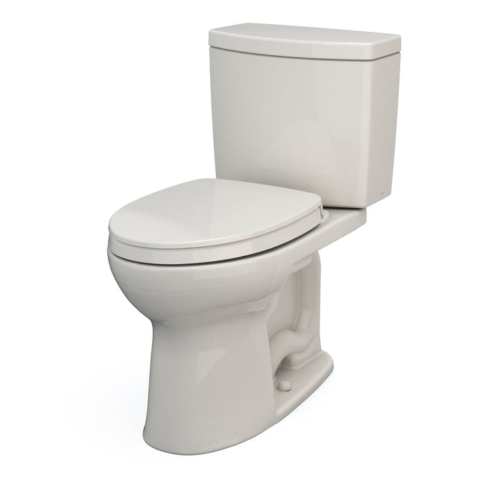 TOTO MS454124CUFG#11 Drake II 1G Elongated Universal Height Toilet with SoftClose Seat, Colonial White