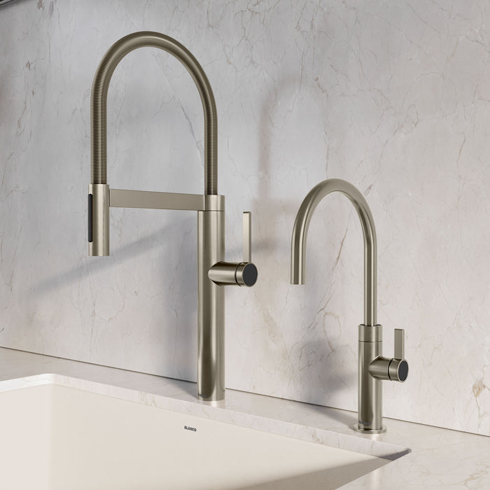 Blanco 443252 Culina II Semi-Pro Pull-Down Dual-Spray Kitchen Faucet - Satin Platinum