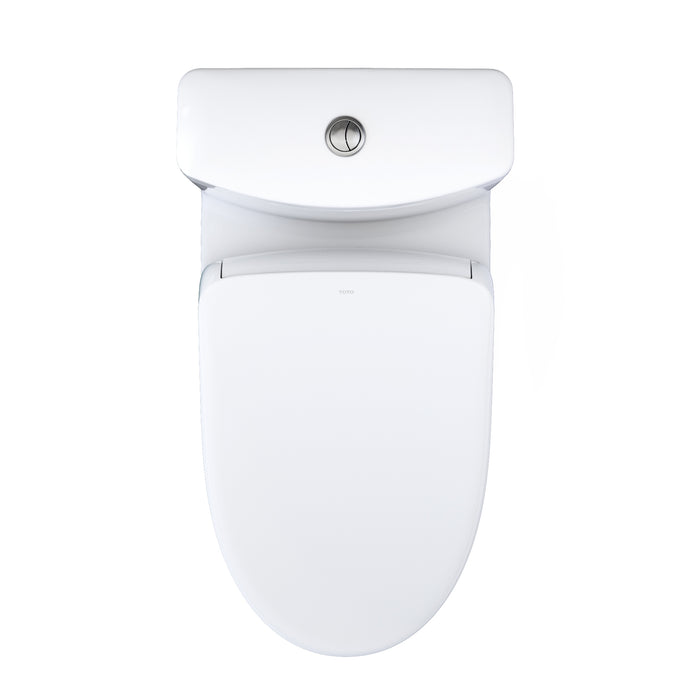 TOTO MW6464736CEMFGNA#01 WASHLET+ Aquia IV One-Piece Dual Flush Toilet with Auto Flush S7A Bidet Seat, Cotton White
