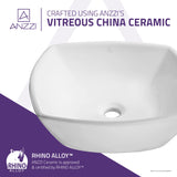 ANZZI LS-AZ119 Deux Series Ceramic Vessel Sink in White