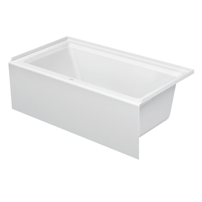 Duravit 700446000000090 Architec 60" x 32" Alcove Acrylic Bathtub with Right Drain, Above Floor Rough