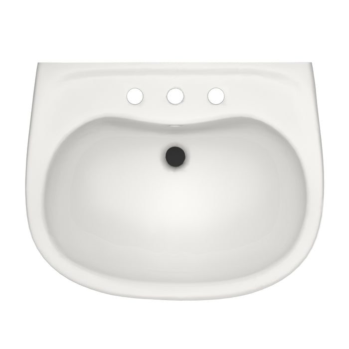 TOTO LPT242.8G#11 Prominence Oval Basin Pedestal Bathroom Sink for 8 inch Center Faucets, Colonial White