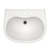 TOTO LHT242.8G#11 Prominence Oval Wall-Mount Bathroom Sink with Shroud for 8" Center Faucets, Colonial White