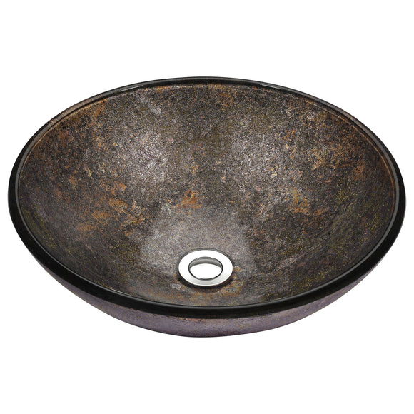 Tara Series Deco-Glass Vessel Sink in Stellar Burst