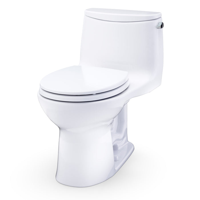 TOTO MS603113CEFRG#01 UltraMax One-Piece Round 1.28 GPF Universal Height Toilet with Right-Hand Trip Lever and Seat