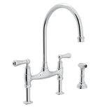 Rohl U.4719L-APC-2 Perrin and Rowe Georgian Era Bridge Kitchen Faucet with Sidespray